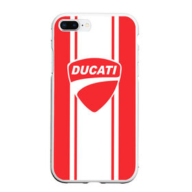 Чехол для iPhone 7Plus/8 Plus матовый с принтом DUCATI в Кировске, Силикон | Область печати: задняя сторона чехла, без боковых панелей | ducati | moto | дукати | мото | мотоспорт