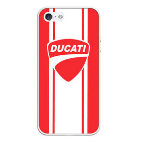 Чехол для iPhone 5/5S матовый с принтом DUCATI в Кировске, Силикон | Область печати: задняя сторона чехла, без боковых панелей | Тематика изображения на принте: ducati | moto | дукати | мото | мотоспорт