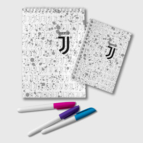 Блокнот с принтом Juventus в Кировске, 100% бумага | 48 листов, плотность листов — 60 г/м2, плотность картонной обложки — 250 г/м2. Листы скреплены удобной пружинной спиралью. Цвет линий — светло-серый
 | cristiano | fifa | football | juventus | paint | ronaldo | soccer | uefa | брызги | буффон | зебры | италия | клуб | краска | криштиану | кьеллини | матч | мяч | роналду | турин | уефа | фифа | футбол | футбольный | черно белые | ювентус