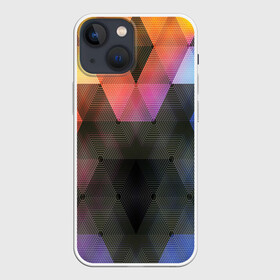 Чехол для iPhone 13 mini с принтом ТРЕУГОЛЬНИКИ АБСТРАКЦИЯ УЗОРЫ в Кировске,  |  | abstract | abstraction | color | fractal | geometry | paitnt | psy | rdtktr | абстракция | геометрия | краски | неоновые | психоделика | фрактал