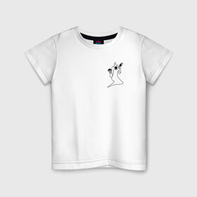 Детская футболка хлопок с принтом Негодяй в Кировске, 100% хлопок | круглый вырез горловины, полуприлегающий силуэт, длина до линии бедер | haunted family | кизару | негодяй | реп