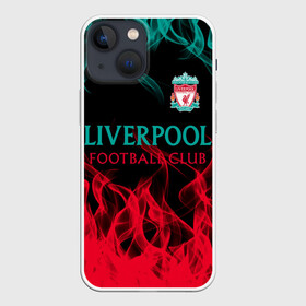 Чехол для iPhone 13 mini с принтом LIVERPOOL. в Кировске,  |  | fc | football | football club | liverpool fc | sport | британский футбольный клуб | ливерпуль фк | мерсисайд | спорт | уефа | униформа | фирменные цвета | фк | футбол | футбольный клуб