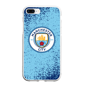 Чехол для iPhone 7Plus/8 Plus матовый с принтом MANCHESTER CITY. в Кировске, Силикон | Область печати: задняя сторона чехла, без боковых панелей | Тематика изображения на принте: fc | football | football club | manchester city fc | sport | английский футбольный клуб | манчестер | манчестер сити | спорт | спортивный клуб | уефа | униформа | фирменные цвета | фк | футбол | футбольный клуб