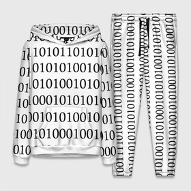 Женский костюм 3D (с толстовкой) с принтом 101 в Кировске,  |  | 101 | binary code | machine language | programming | двоичный код | программирования