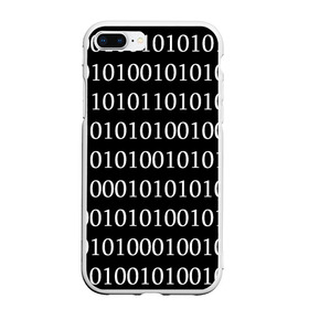 Чехол для iPhone 7Plus/8 Plus матовый с принтом Black 101 в Кировске, Силикон | Область печати: задняя сторона чехла, без боковых панелей | 101 | binary code | black | programming | двоичный код | программировать