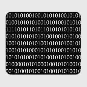 Коврик для мышки прямоугольный с принтом Black 101 в Кировске, натуральный каучук | размер 230 х 185 мм; запечатка лицевой стороны | 101 | binary code | black | programming | двоичный код | программировать