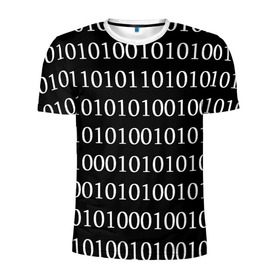 Мужская футболка 3D спортивная с принтом Black 101 в Кировске, 100% полиэстер с улучшенными характеристиками | приталенный силуэт, круглая горловина, широкие плечи, сужается к линии бедра | 101 | binary code | black | programming | двоичный код | программировать