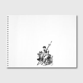 Альбом для рисования с принтом Berserk в Кировске, 100% бумага
 | матовая бумага, плотность 200 мг. | berserk | берсерк | гатс | манга | меч | чёрный мечник