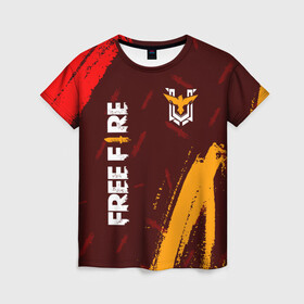 Женская футболка 3D с принтом FREE FIRE / ФРИ ФАЕР в Кировске, 100% полиэфир ( синтетическое хлопкоподобное полотно) | прямой крой, круглый вырез горловины, длина до линии бедер | afth | ahb | ahbafth | fire | fps | free | freefire | garena | logo | master | mobile | online | акуу | акууашку | ашку | гарена | игра | игры | лого | логотип | логотипы | мастер | мобильная | нож | онлайн | символ | символы | фаер | фире | фпс 