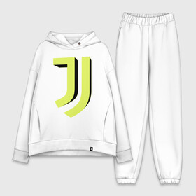 Женский костюм хлопок Oversize с принтом Juventus | 3D Logo Yellow (2021) в Кировске,  |  | Тематика изображения на принте: 0x000000123 | juve | juventus | ronaldo | юве | ювентус