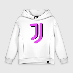 Детское худи Oversize хлопок с принтом Juventus | 3D Logo Fuchsia (2021) в Кировске, френч-терри — 70% хлопок, 30% полиэстер. Мягкий теплый начес внутри —100% хлопок | боковые карманы, эластичные манжеты и нижняя кромка, капюшон на магнитной кнопке | 0x000000123 | juve | juventus | ronaldo | юве | ювентус