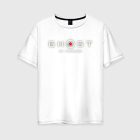 Женская футболка хлопок Oversize с принтом Ghost of Tsushima в Кировске, 100% хлопок | свободный крой, круглый ворот, спущенный рукав, длина до линии бедер
 | ghost | ghost of tsushima | tsishima | призрак | призрак цусимы | цусима
