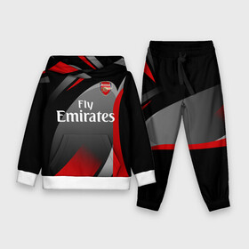 Детский костюм 3D (с толстовкой) с принтом ARSENAL UNIFORM в Кировске,  |  | arsenal | arsenal uniform | aubameyang | champions league | england | fc | football club | sport | англия | арсенал | лига чемпионов | лондон | обамеянг | премьер лига | спортивные | униформа | фирменые цвета | фк | футбольный клуб