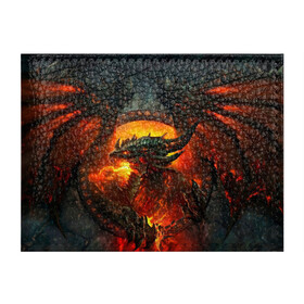 Обложка для студенческого билета с принтом Огненный Дракон  в Кировске, натуральная кожа | Размер: 11*8 см; Печать на всей внешней стороне | drag | dragon | арт | динамическое | динозавр | дракон | красивое | фантастика