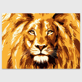 Поздравительная открытка с принтом Взгляд льва в Кировске, 100% бумага | плотность бумаги 280 г/м2, матовая, на обратной стороне линовка и место для марки
 | арт | грива | деко | жедтая | животные | закат | зверей | золото | кошка | лев | лето | львенок | неоновая | очки | пляж | прайд | разноцветная | солнце | тигр | узоры | царь | яркие