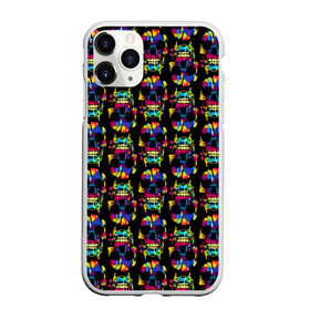 Чехол для iPhone 11 Pro Max матовый с принтом Pattern в Кировске, Силикон |  | jaw | neon | pattern | skull | teeth | vanguard | авангард | зубы | неон | пасть | узор | череп