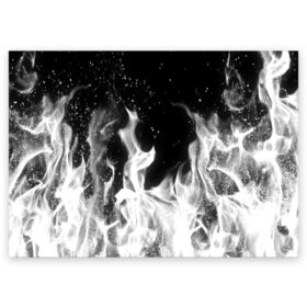 Поздравительная открытка с принтом ЧЕРНО БЕЛЫЙ ОГОНЬ в Кировске, 100% бумага | плотность бумаги 280 г/м2, матовая, на обратной стороне линовка и место для марки
 | fire | в огне | взрыв | огненный | огонь | пожар | текстура