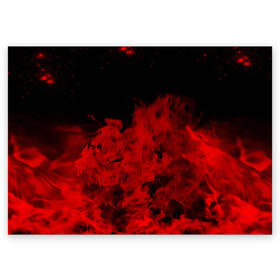Поздравительная открытка с принтом КРАСНЫЙ ОГОНЬ в Кировске, 100% бумага | плотность бумаги 280 г/м2, матовая, на обратной стороне линовка и место для марки
 | fire | в огне | взрыв | огненный | огонь | пожар | текстура