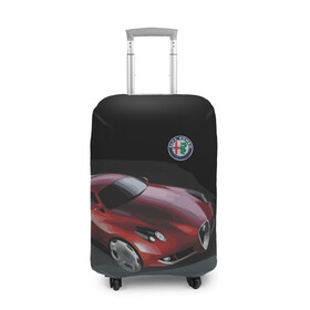 Чехол для чемодана 3D с принтом Alfa Romeo в Кировске, 86% полиэфир, 14% спандекс | двустороннее нанесение принта, прорези для ручек и колес | alfa romeo | car | italy | motorsport | prestige | автоспорт | альфа ромео | италия | престиж