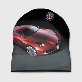 Шапка 3D с принтом Alfa Romeo в Кировске, 100% полиэстер | универсальный размер, печать по всей поверхности изделия | Тематика изображения на принте: alfa romeo | car | italy | motorsport | prestige | автоспорт | альфа ромео | италия | престиж