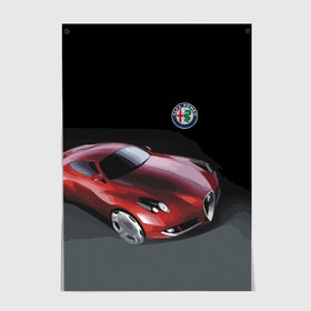 Постер с принтом Alfa Romeo в Кировске, 100% бумага
 | бумага, плотность 150 мг. Матовая, но за счет высокого коэффициента гладкости имеет небольшой блеск и дает на свету блики, но в отличии от глянцевой бумаги не покрыта лаком | alfa romeo | car | italy | motorsport | prestige | автоспорт | альфа ромео | италия | престиж