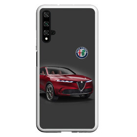 Чехол для Honor 20 с принтом Alfa Romeo в Кировске, Силикон | Область печати: задняя сторона чехла, без боковых панелей | alfa romeo | car | italy | prestige | автомобиль | альфа ромео | италия | престиж