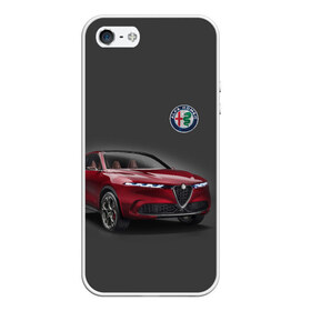 Чехол для iPhone 5/5S матовый с принтом Alfa Romeo в Кировске, Силикон | Область печати: задняя сторона чехла, без боковых панелей | alfa romeo | car | italy | prestige | автомобиль | альфа ромео | италия | престиж