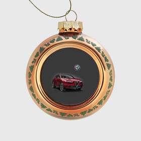 Стеклянный ёлочный шар с принтом Alfa Romeo в Кировске, Стекло | Диаметр: 80 мм | Тематика изображения на принте: alfa romeo | car | italy | prestige | автомобиль | альфа ромео | италия | престиж