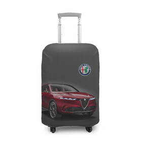 Чехол для чемодана 3D с принтом Alfa Romeo в Кировске, 86% полиэфир, 14% спандекс | двустороннее нанесение принта, прорези для ручек и колес | alfa romeo | car | italy | prestige | автомобиль | альфа ромео | италия | престиж