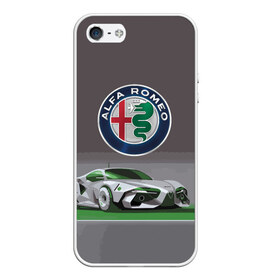 Чехол для iPhone 5/5S матовый с принтом Alfa Romeo motorsport в Кировске, Силикон | Область печати: задняя сторона чехла, без боковых панелей | alfa romeo | car | italy | motorsport | prestige | автоспорт | альфа ромео | италия | престиж