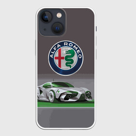 Чехол для iPhone 13 mini с принтом Alfa Romeo motorsport в Кировске,  |  | Тематика изображения на принте: alfa romeo | car | italy | motorsport | prestige | автоспорт | альфа ромео | италия | престиж