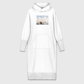 Платье удлиненное хлопок с принтом картина Айвазовского в Кировске,  |  | айвазовский | корабль | море | облака | рисунок