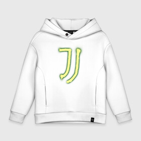 Детское худи Oversize хлопок с принтом Juventus | Spray logo (2021) в Кировске, френч-терри — 70% хлопок, 30% полиэстер. Мягкий теплый начес внутри —100% хлопок | боковые карманы, эластичные манжеты и нижняя кромка, капюшон на магнитной кнопке | 0x000000123 | juve | juventus | ronaldo | юве | ювентус