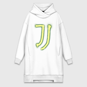 Платье-худи хлопок с принтом Juventus | Spray logo (2021) в Кировске,  |  | 0x000000123 | juve | juventus | ronaldo | юве | ювентус