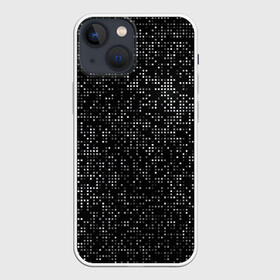 Чехол для iPhone 13 mini с принтом Блестящие полутона в Кировске,  |  | halftone | hi tech | net | nets | pattern | shiny | square | texture | web | битная | биты | блестит | блестящие | в квадратик | в клетку | в клеточку | в сетку | квадратики | квадраты | паттерн | полутона | светятся | светящиеся