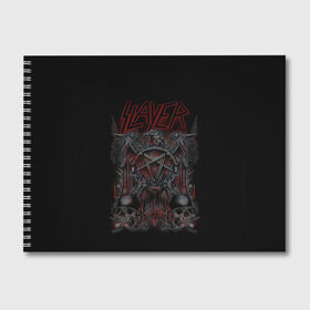 Альбом для рисования с принтом Slayer в Кировске, 100% бумага
 | матовая бумага, плотность 200 мг. | kerry king | musical group | repentless | slayer | tom araya | метал | том арайа | трэш