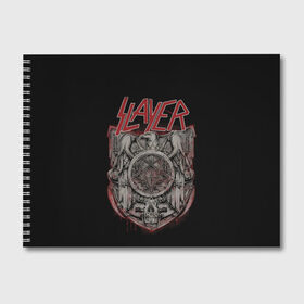 Альбом для рисования с принтом Slayer в Кировске, 100% бумага
 | матовая бумага, плотность 200 мг. | kerry king | musical group | repentless | slayer | tom araya | метал | том арайа | трэш