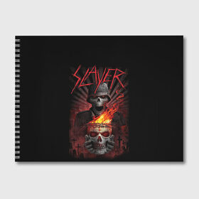 Альбом для рисования с принтом Slayer в Кировске, 100% бумага
 | матовая бумага, плотность 200 мг. | kerry king | musical group | repentless | slayer | tom araya | метал | том арайа | трэш