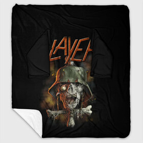 Плед с рукавами с принтом Slayer в Кировске, 100% полиэстер | Закругленные углы, все края обработаны. Ткань не мнется и не растягивается. Размер 170*145 | kerry king | musical group | repentless | slayer | tom araya | метал | том арайа | трэш