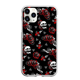 Чехол для iPhone 11 Pro матовый с принтом Черепа и розы в Кировске, Силикон |  | diamond | diamonds | gothic | heart | hearts | roses | skull | skulls | snake | snakes | tattoo | tattoos | брилианты | бриллианты | готика | готическая | готичная | змеи | змея | розы | сердца | сердце | тату | татуировка | татуировки | череп 