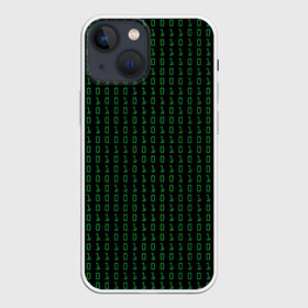 Чехол для iPhone 13 mini с принтом Бинарный код в Кировске,  |  | 1 и 0 | binary | computer | green | matrix | programming | stream | streaming | system | бинарный | буквы | двоичная | двоичный | единицы | зеленые | код | кода | компьютерный | матрица | нули | поток | программирование | символы