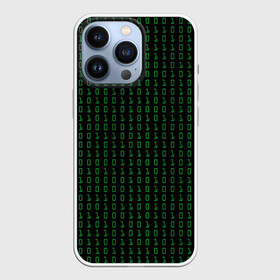 Чехол для iPhone 13 Pro с принтом Бинарный код в Кировске,  |  | 1 и 0 | binary | computer | green | matrix | programming | stream | streaming | system | бинарный | буквы | двоичная | двоичный | единицы | зеленые | код | кода | компьютерный | матрица | нули | поток | программирование | символы