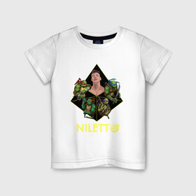 Детская футболка хлопок с принтом NILETTO в Кировске, 100% хлопок | круглый вырез горловины, полуприлегающий силуэт, длина до линии бедер | niletto | клип | любимка | нилетто | песни | песня любимка | рэп
