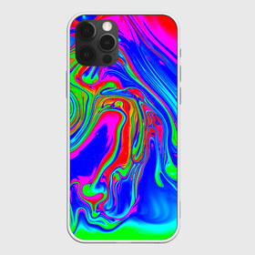 Чехол для iPhone 12 Pro Max с принтом Краска в Кировске, Силикон |  | абстракция | брызги | краска | лето | море | неон | океан | пальма | радуга | разводы | текстура | цвет краски