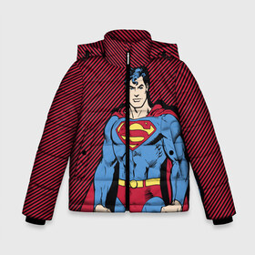 Зимняя куртка для мальчиков 3D с принтом I am your Superman в Кировске, ткань верха — 100% полиэстер; подклад — 100% полиэстер, утеплитель — 100% полиэстер | длина ниже бедра, удлиненная спинка, воротник стойка и отстегивающийся капюшон. Есть боковые карманы с листочкой на кнопках, утяжки по низу изделия и внутренний карман на молнии. 

Предусмотрены светоотражающий принт на спинке, радужный светоотражающий элемент на пуллере молнии и на резинке для утяжки | man | steel | superman | vdzajul | супермен | супермэн