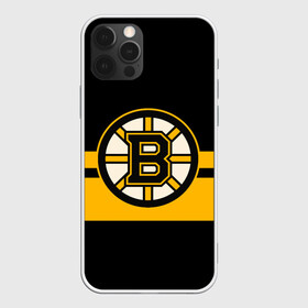 Чехол для iPhone 12 Pro с принтом BOSTON BRUINS NHL в Кировске, силикон | область печати: задняя сторона чехла, без боковых панелей | black | boston | bruins | hockey | ice | logo | nhl | sport | usa | бостон | брюинз | логотип | нхл | спорт | хоккей