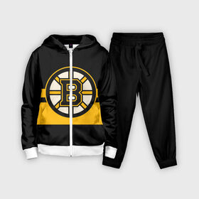 Детский костюм 3D с принтом BOSTON BRUINS NHL в Кировске,  |  | black | boston | bruins | hockey | ice | logo | nhl | sport | usa | бостон | брюинз | логотип | нхл | спорт | хоккей