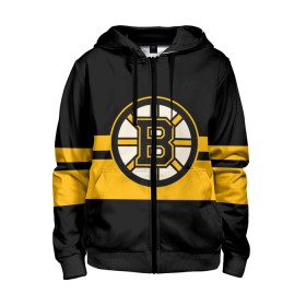 Детская толстовка 3D на молнии с принтом BOSTON BRUINS NHL в Кировске, 100% полиэстер |  манжеты и пояс оформлены широкой мягкой резинкой, двухслойный капюшон со шнурком для регулировки, спереди карманы и застежка-молния
 | Тематика изображения на принте: black | boston | bruins | hockey | ice | logo | nhl | sport | usa | бостон | брюинз | логотип | нхл | спорт | хоккей