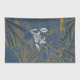 Флаг-баннер с принтом Bad guys get COAL!!! в Кировске, 100% полиэстер | размер 67 х 109 см, плотность ткани — 95 г/м2; по краям флага есть четыре люверса для крепления | man | steel | superman | vdzajul | супермен | супермэн