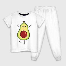 Детская пижама хлопок с принтом Милое авокадо в Кировске, 100% хлопок |  брюки и футболка прямого кроя, без карманов, на брюках мягкая резинка на поясе и по низу штанин
 | авокадо | милое